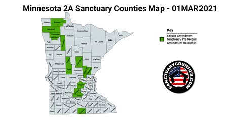 New Minnesota Second Amendment Sanctuary State Map Update 01MAR2021 ...