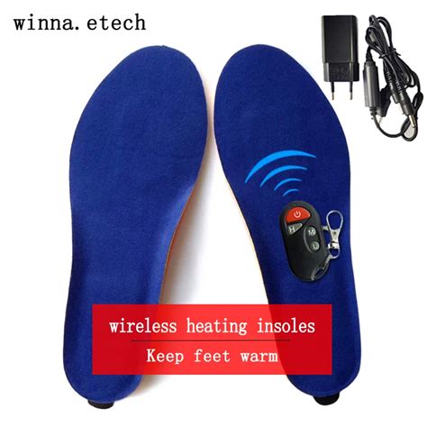 Winter Velvet Warm Heated Insoles power Remote insoles Thermal Thickened Warm Keeping Shoes Pad ...