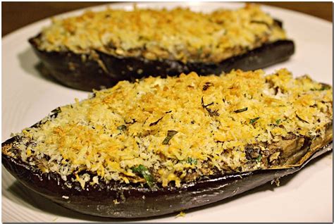 The Hungry Lovers: Eggplant Stuffed with Mushrooms (Aubergines Farcies Duxelles)