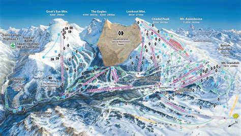 Trail map Sunshine Village