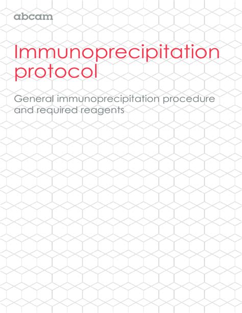 Immunoprecipitation protocol General immunoprecipitation procedure