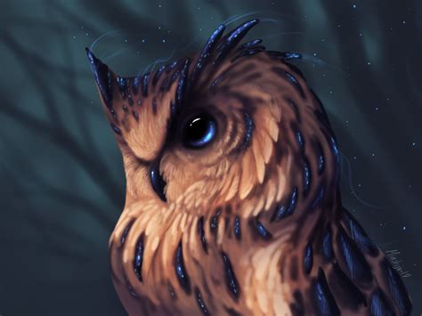 Magic owl, Minea Juntura on ArtStation at https://www.artstation.com/artwork/1mEyL | Мифические ...