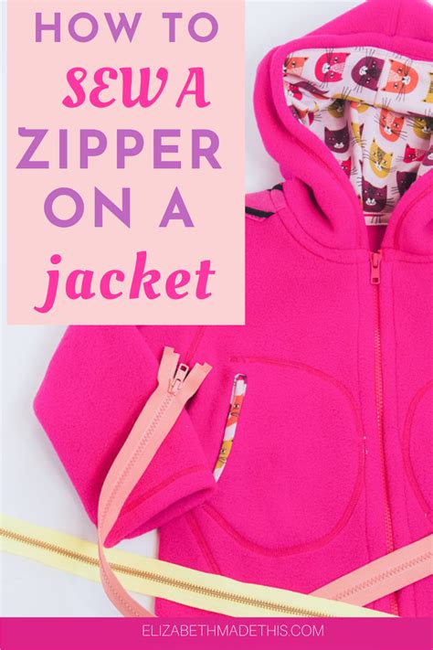 How to sew a zipper on a jacket [surprisingly simple] - Elizabeth Made This