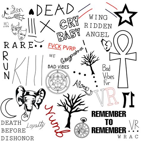 Folder of every X tattoo (google drive link in comments) : r/XXXTENTACION