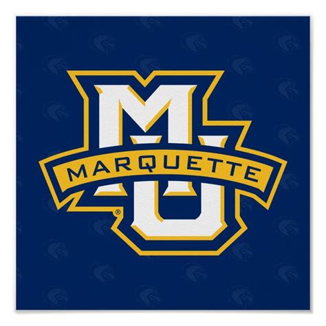 Marquette University Logo Watermark Poster | Zazzle | University logo ...