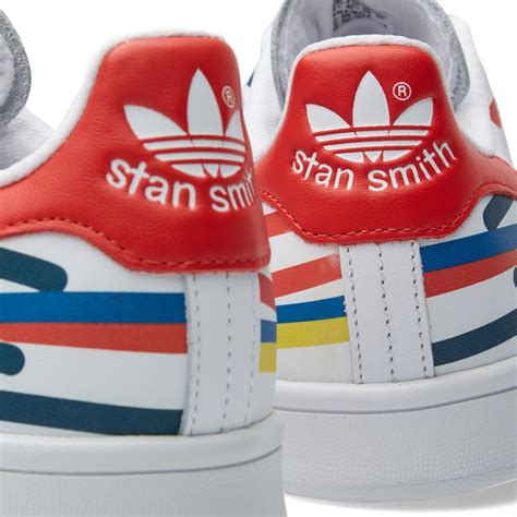 Adidas Stan Smith White, Red & Multi | END. (US)