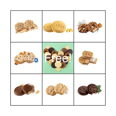 Cookie Bingo Card