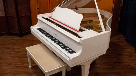 Yamaha Model G1 Baby Grand Piano - Polished White Finish