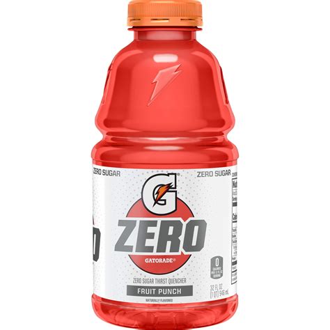 Gatorade Zero Sugar Thirst Quencher, Fruit Punch, 32 oz Bottle ...