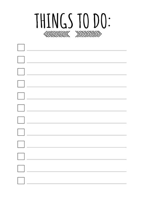 To Do Template Free Printable - Free Printable