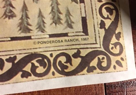 Original Bonanza Ponderosa Ranch Map Poster from the Ponderosa Ranch 1967 | #1873685076