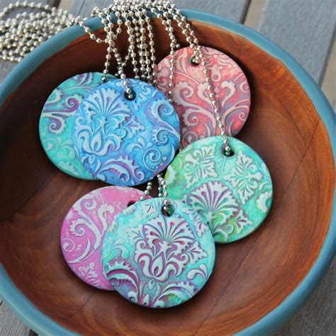 Damask Polymer Clay Pendants! : 4 Steps (with Pictures) - Instructables