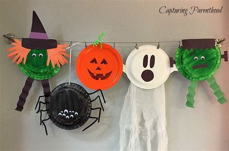 Paper Plate Halloween Crafts • Capturing Parenthood