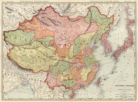 McNally's 1923 Map of the Chinese Empire - Art Source International