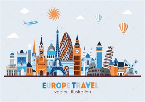 Europe skyline detailed silhouette Stock Vector Image by ©CamillaCasablanca #90256722