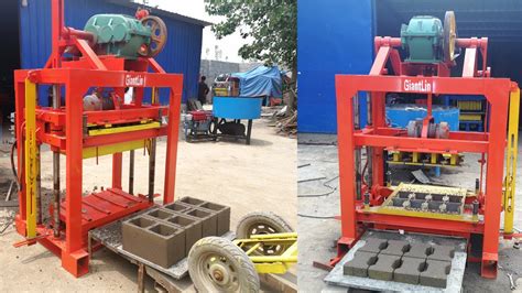 small manual concrete cement hollow block making machine for blocks and interlocking pavers ...