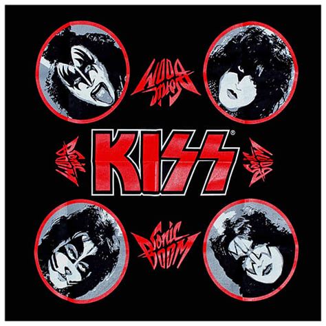 Buy KISS Sonic Boom Album Cover Logo Official New Black Bandana (22in x 22in)Size: One Size | GAME