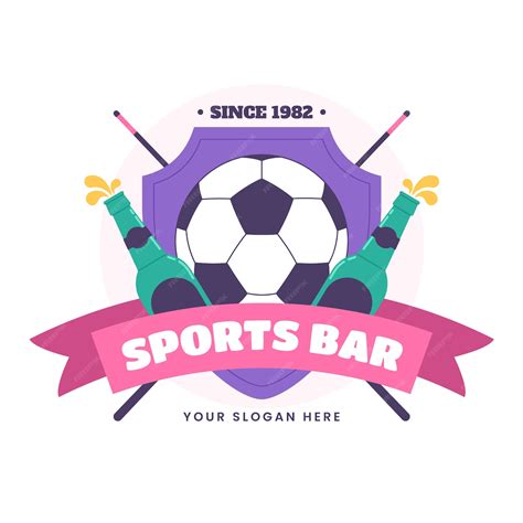 Free Vector | Flat design sports bar logo design