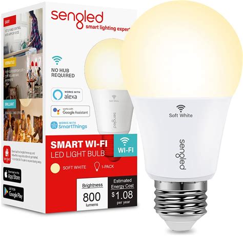 Sengled Alexa Light Bulb, WiFi Light Bulbs No Hub Required, Smart Bulbs ...