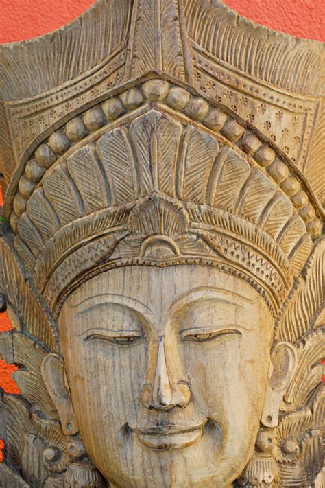 Teak Wood Bust Lanna Princess |wood carving |asian furniture - Kinaree