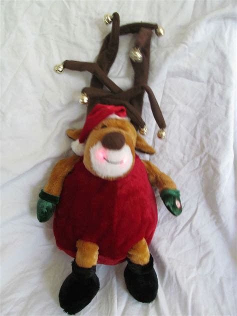 CHRISTMAS SINGING~DANCING~LIGHT-UP~MUSICAL PLUSH REINDEER "JINGLE BELL ROCK" | Reindeer, Jingle ...