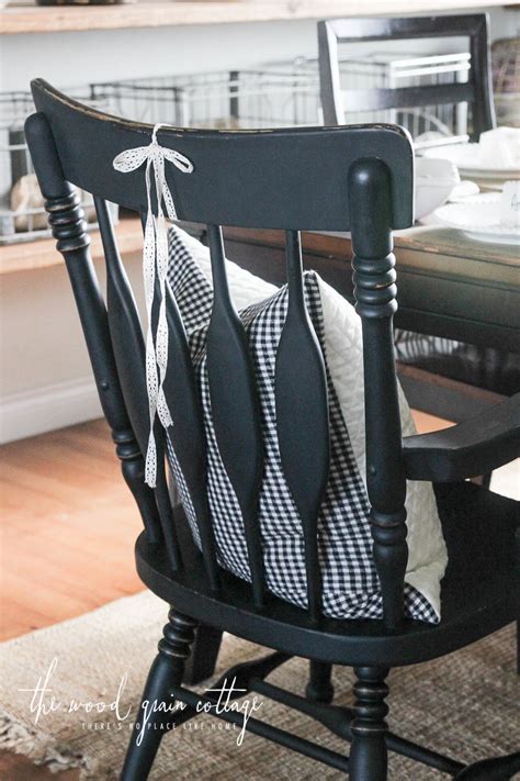 Black Dining Room Chairs Makeover - The Wood Grain Cottage