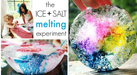 Melting Ice Science Experiment with Salt & Liquid Watercolors