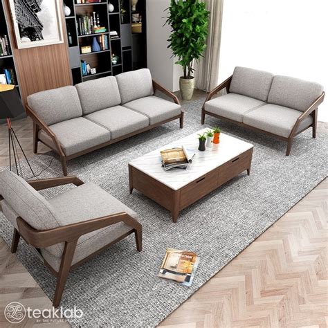 Buy European Minimal Design Wooden Sofa Online | TeakLab