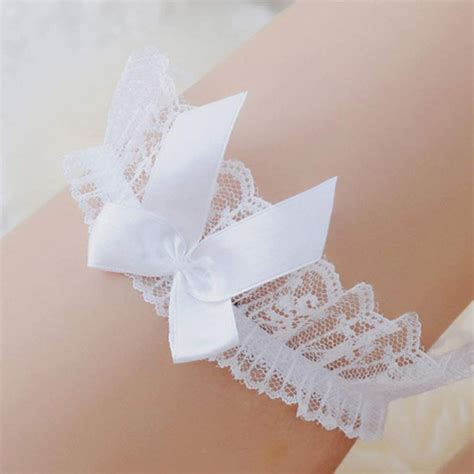 JAGETRADE Womens Wedding Bridal Hollow Out Floral Lace Wide Leg Ring Wrist Band Solid Color ...