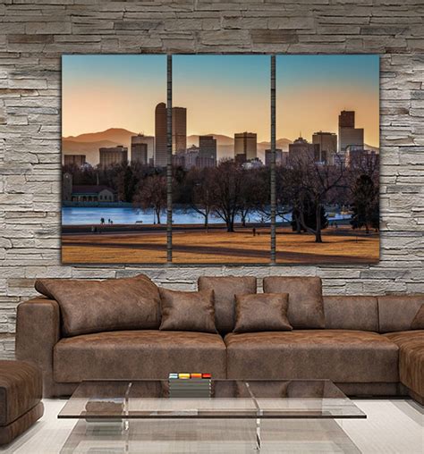 Denver Skyline Canvas Wall Art | Holy Cow Canvas