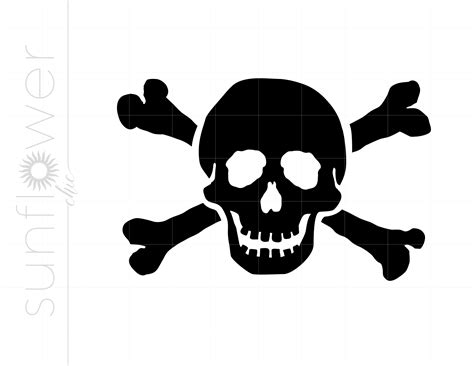 Skull Crossbones SVG Skull Crossbones Clipart Skull - Etsy