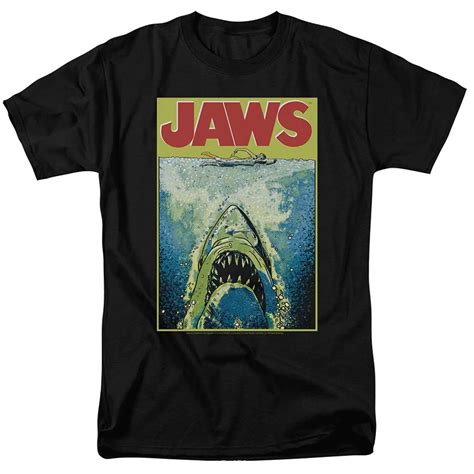 Trevco Jaws Movie Poster Retro Vintage Classic Universal Studios Men's ...