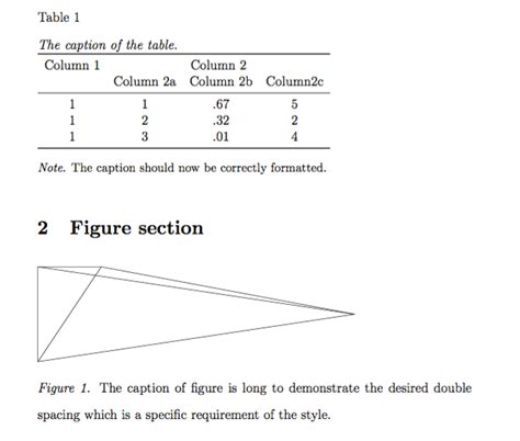 graphics - How to set figures and tables captions in APA style (without ...