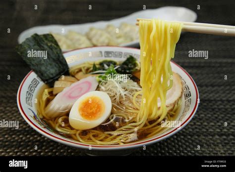 Soy sauce Ramen Stock Photo - Alamy