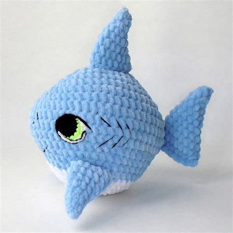 Baby shark toy Cute plush shark Stuffed animal toy Handmade | Inspire ...