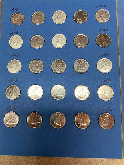 Canadian Dime Collection starting 1937, 20 coins pre 68, 25 Coins 1968 on