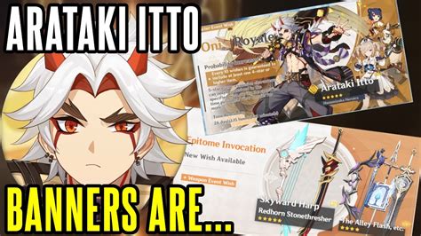 ARATAKI ITTO BANNER IS HERE! | Banners are looking kinda... Banner Review! - Genshin Impact ...