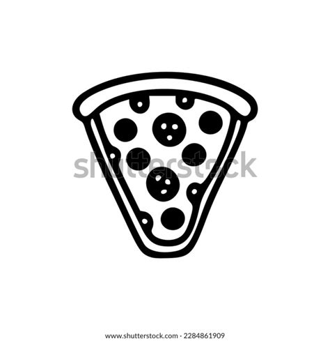 Pizza Logo Vector Black White Stock Vector (Royalty Free) 2284861909 ...