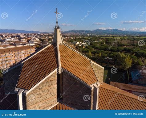 High Angle View of the San Policarpo Catholic Church Located in Rome ...