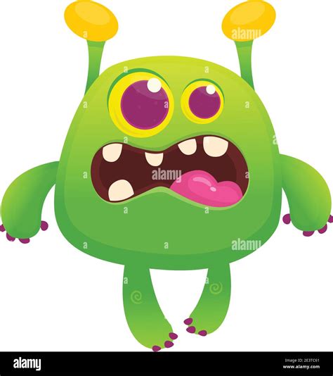 Funny cartoon alien. Vector illustration of cute alien character Stock Vector Image & Art - Alamy