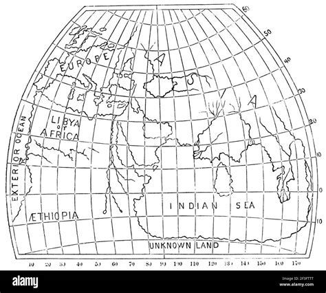 Ptolemy map of the world Cut Out Stock Images & Pictures - Alamy