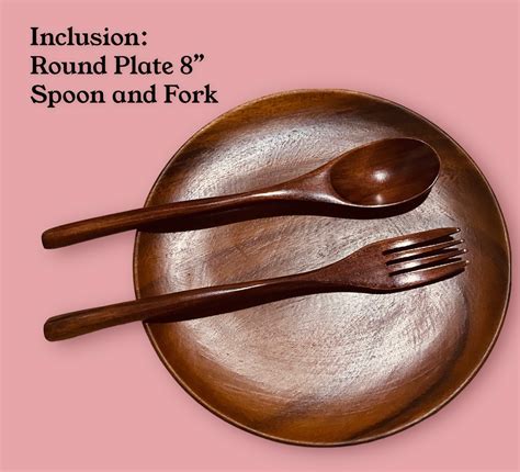 Wooden Plate, Spoon and Fork set | Lazada PH