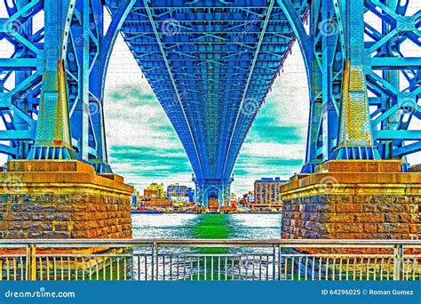 Manhattan bridge stock image. Image of bring, bridge - 64296025