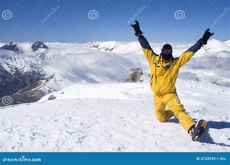 Skier on Top of the Mountain Stock Photo - Image of teens, winter: 6722254