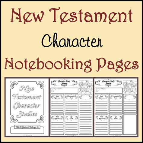 LDS Notebooking: Free New Testament Character Study Notebooking Pages