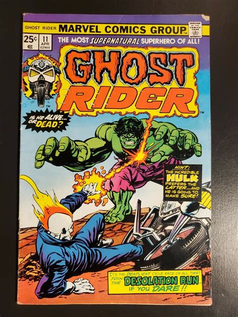 | Ghost Rider #11 (1975) VG/F (5.0) Ghost Rider vs Hulk cover/story|