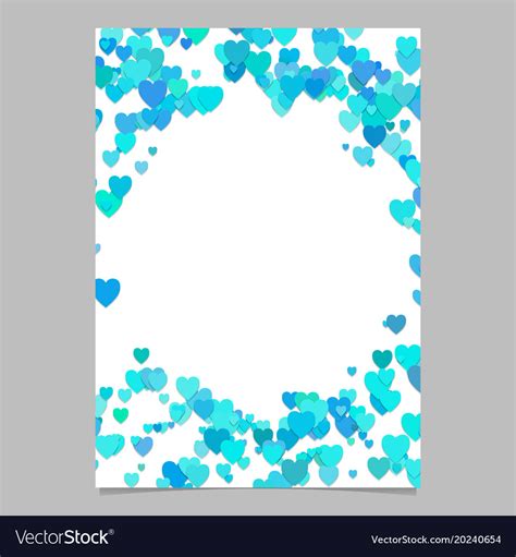 Light bluerandom heart page background design Vector Image