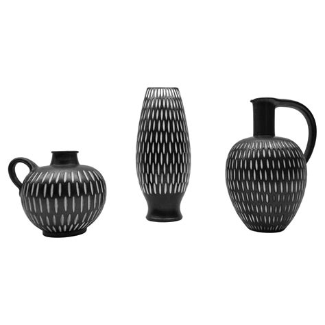 Set of 3 Studio Ceramic Vases by Wilhelm and Elly Kuch, 1960s, Germany For Sale at 1stDibs