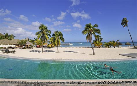 HD wallpaper: Infinity Pool during sunset, St Barth, 5k, 4k wallpaper, 8k, Hotel Christopher ...