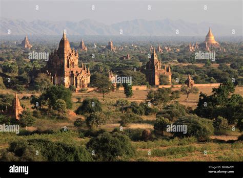 Myanmar Burma Burma Bagan pagoda scenery pagodas panorama scenery place ...